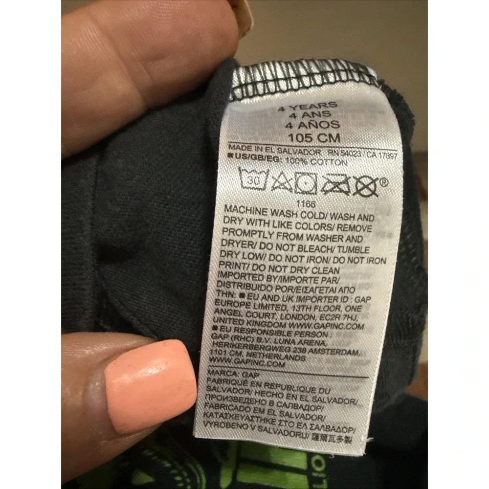 Baby Gap Jurassic World Kids 4 Years SS T-Shirt Black 🦕life Finds A Way